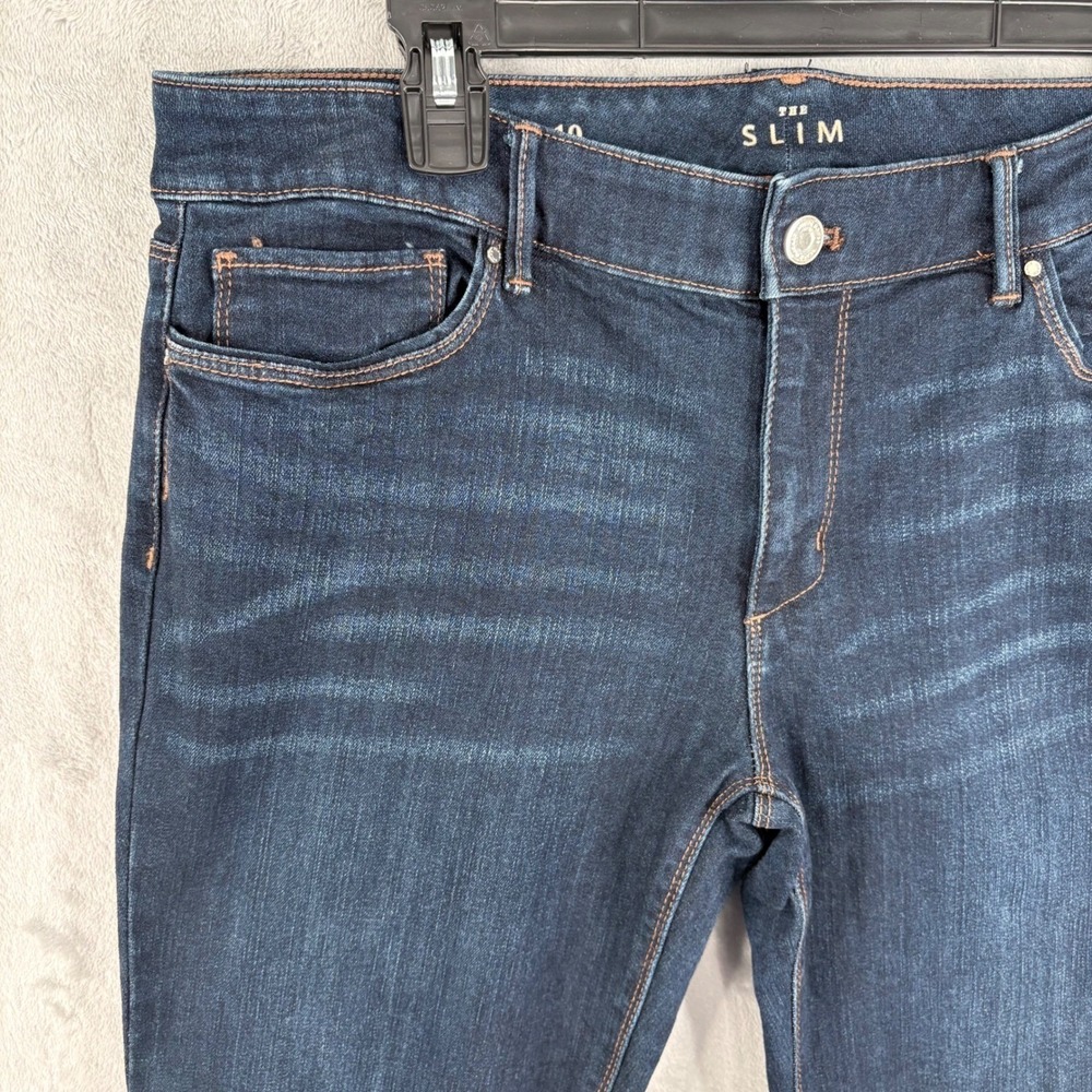 White House Black Market Slim Curvy 10 (33x32) Dark Wash Slim Leg Stretch‎ Denim